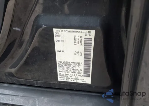 2018 Nissan Altima 2.5 Sr z USA, uszkodzony, nr VIN 1N4AL3APXJC125702